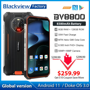 Blackview BV8800 Smartphone 8gb+128gb Helio G96 50MP Camera Mobile