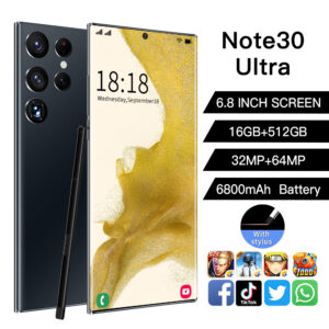 Note30ultra 6.8 Inch Full Screen 16+512gb Dimensity 9000 Face ID Mobile