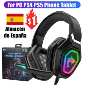 9D Stereo Headset Gamer PC Gaming Headphones With Microphone, 50MM