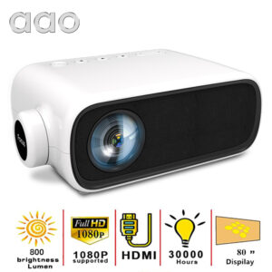 AAO YG280 Mini Projector For Full HD 1080P Video Portable Projector YG