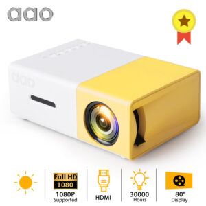 AAO YG300 Portable LED Mini Projector 800 Lumens Audio USB Speaker YG