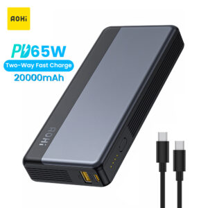 AOHI 65W Power Bank 20000mAh PD Fast Charging Powerbank Portable