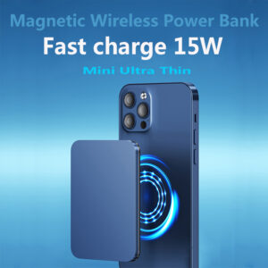 Aluminum Alloy Shell Portable Magnetic Wireless Powerbank 10000mAh 15W