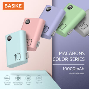 Basike Mini Power Bank Dual USB LED 10000 mAh Cell Phone Power Bank