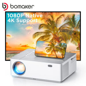 Bomaekr Full HD Native 1080P Video Projctor LED Portable WIFI Projector