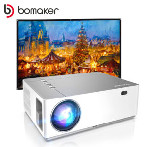 Bomaker 1080P Projector Option Android 10.0 1920x1080 Full HD LED Home