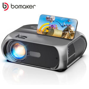 Bomaker LED Portable Projector Native 1280*720 HD 1080P Supported Home