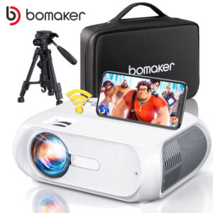 Bomaker LED Projector Android WIFI Full HD Support 1080P 300 Inch Big