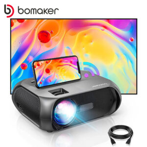 Bomaker Mini Projector Portable WIFI Android 6.0 Projector For HD 720P