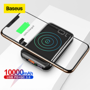 Baseus 10000mAh Qi Wireless Charger Power Bank USB PD Fast Charging