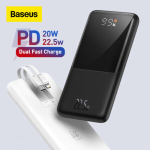 Baseus 22.5W Power Bank 10000mAh With 5A 20W PD Portable Fast Charging