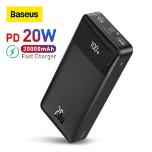 Baseus 30000mAh Power Bank PD 20W Fast Charging Portable Charger