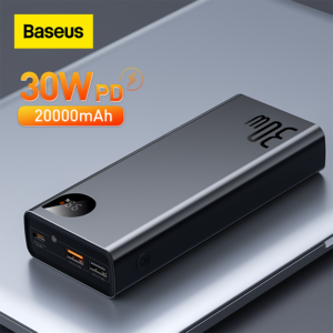 Baseus 30W Metal Power Bank 20000mAh Portable Charger PD Fast Charging