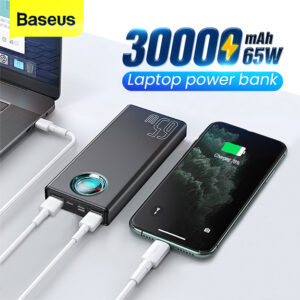 Baseus 65W Power Bank 30000mAh USB C PD Quick Charge 20000 Power Bank