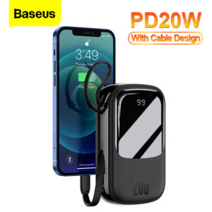 Baseus Mini Power Bank 20000mAh USB Type C PD 20W Fast Charging Charger