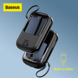 Baseus Power Bank 20000mAh PD Fast Charging Powerbank Built In Cables