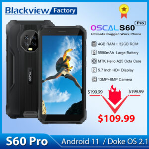 Blackview Oscal S60 Pro IP68 Smartphone 4GB 32GB 5580mAh Battery Mobile