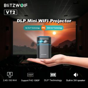 Blitzwolf BW VT2 DLP Mini WIFI Projector 1080P Hand Cinema Movie Video