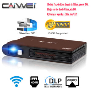 Caiwei Home Cinema Projector Beamer Video LED Miracast Supports 3D