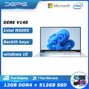 DERE V14S Laptop 14.1" Intel Celeron N5095 16GB RAM 512GB SSDD Business