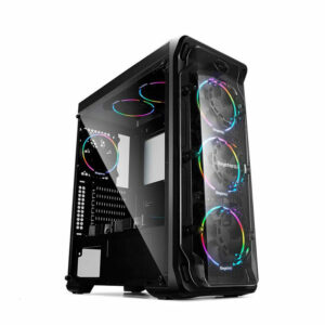 Desktop Computer Case Game RGB Colorful Full Side Transparent Acrylic