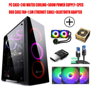 Desktop Computer Chassis Main Box Game Water Cooled Chassis Glass Side
