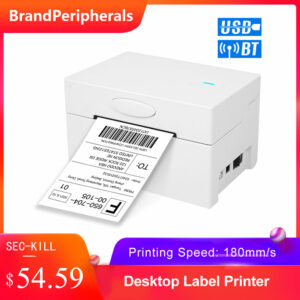 Desktop Thermal Label Printer Portable 3 Inch Barcode Receipt Printer