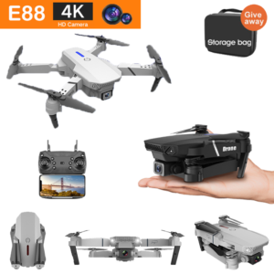 E88 Professional WIFI 4K HD Drone With Camera Hight Hold Mode Foldable