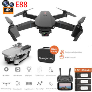 E88 Professional Mini WIFI HD 4K Drone With Camera Hight Hold Mode