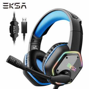 EKSA E1000 Gaming Headphones With Noise Cancelling Microphone RGB Light