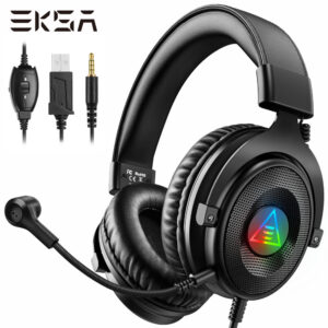 EKSA Gaming Headset Gamer E900dl Wired Headphones With Noise Cancelling