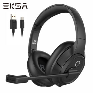 EKSA H2 Office Headphones With Microphone Over Ear USB Wired Gaming