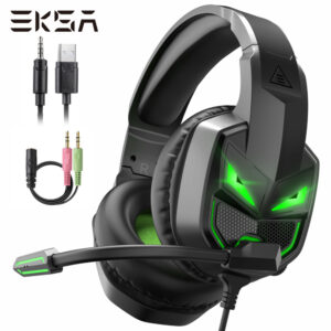 EKSA Headset Gamer 3.5mm Wired Gaming Headphones For PC / XBOX / PS4 /