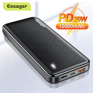 Essager PD 20W 10000mAh Power Bank Portable Charging External Battery