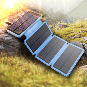 Folding Solar Power Bank 20000mAh Waterproof Portable 2.1A Fast