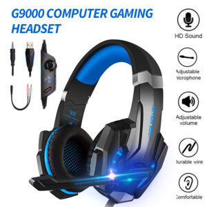 G9000 Game Headphone Omnidirectional Microphone LED Light Usb+3.5mm