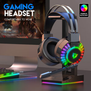 Gaming Headset With Stereo Surround Sound Wired PC Low Latency Game