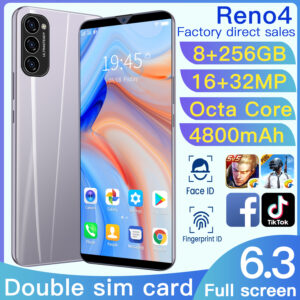 RENO4 Smartphone 8gb+256gb 6.3inch Android Iphone Cellphones Mobile