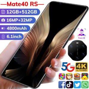 Globalversion MATE40 RS 6.1inch MT6779 CPU 6+128gb 8+13mp 3800mAh