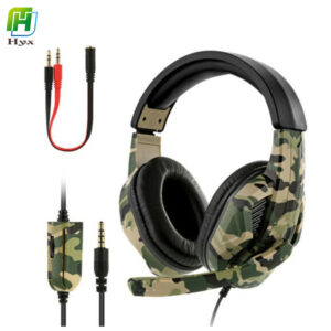 HYX Camouflage Gaming Headset The Sound Earphones With Microphone 3.5mm