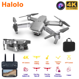 Halolo E68 WIFI FPV Mini Drone With Wide Angle HD 4K 1080P Camera Hight
