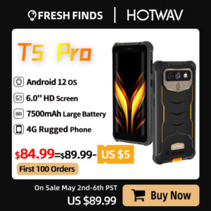 Hotwav T5 Pro 4G Rugged Smartphone Android 12 OS MTK6761 6.0 Inch