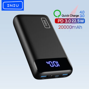 INIU Portable Charger 20000mAh 22.5W PD3.0 QC4.0 Fast Charging Power