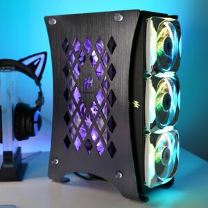ITX Mini Computer PC Case All Aluminum Alloy Brushed Water Cooling
