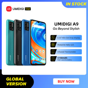 Umidigi A9 Smart Phone Android 11 13MP AI Triple Camera Helio G25 Octa