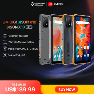 Umidigi BISON X10 PRO Rugged Smartphone Ip68&ip69k 64GB / 128GB NFC