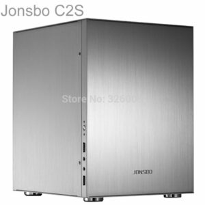 Jonsbo C2 Silver C2S HTPC ITX Mini Computer Case In Aluminum Support