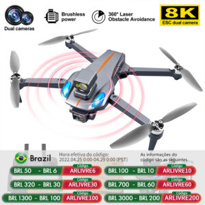 K911 MAX GPS Drone 4K Professional Obstacle Avoidance 8K Dual HD Camera