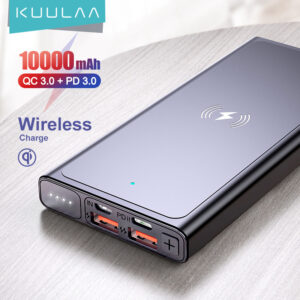 Kuulaa 10000mAh Qi Wireless Charger Power Bank External Battery