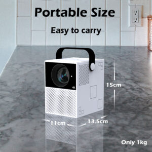 Laser Projector 4K Mini Portable Projector Support 1080P Full HD HDMI